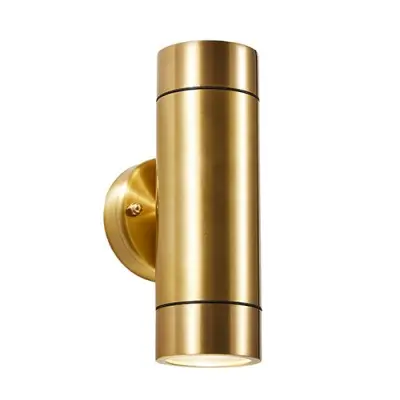 Brac Outdoor Up &amp; Down Wall Light in Brass Finish